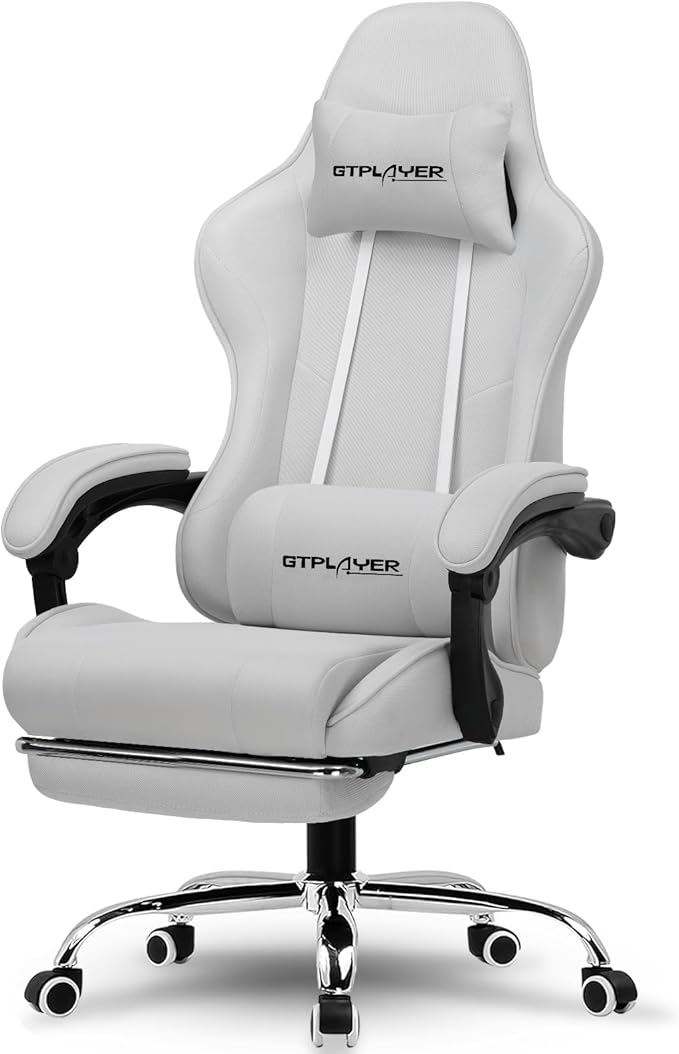 GTPLAYER Gaming Chair with Footrest, Computer Chair with and Lumbar Support by GtracingDirect