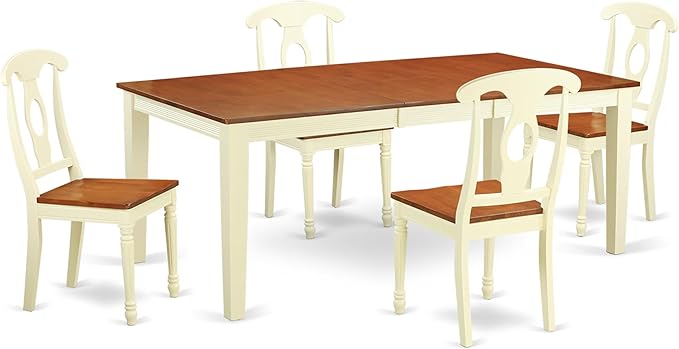 East West Furniture QUKE5-WHI-W 5 Piece Dining Room Furniture Set Includes a by EastWestFurniture