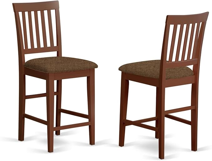 East West Furniture EDVN3-MAH-C 3 Piece Counter Set - Image 3