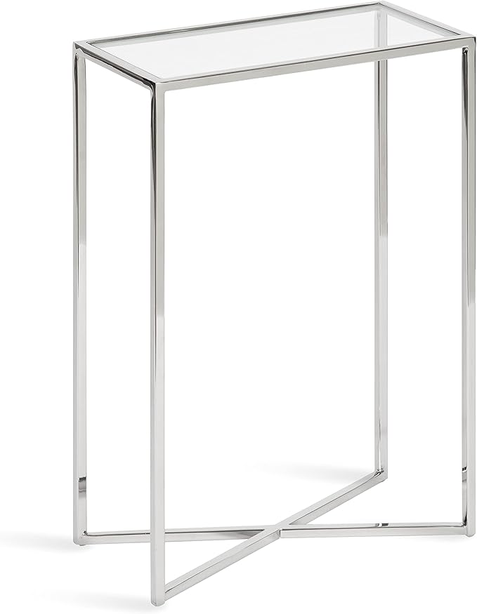 Kate and Laurel Jaspur Modern Slim End Table, Decorative Glam Side Table by KateandLaurel