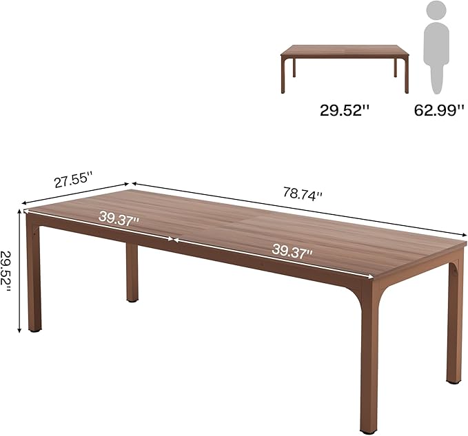 Tribesigns 78.7 Inches Extra Long Computer Desk 2 Person Desk, Double Long Desk - Image 2