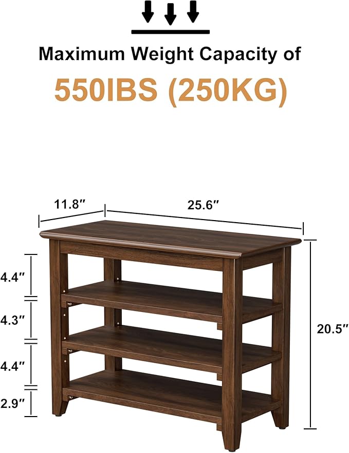 Wooden Storage Shoe Bench, Entryway Bench - Image 2