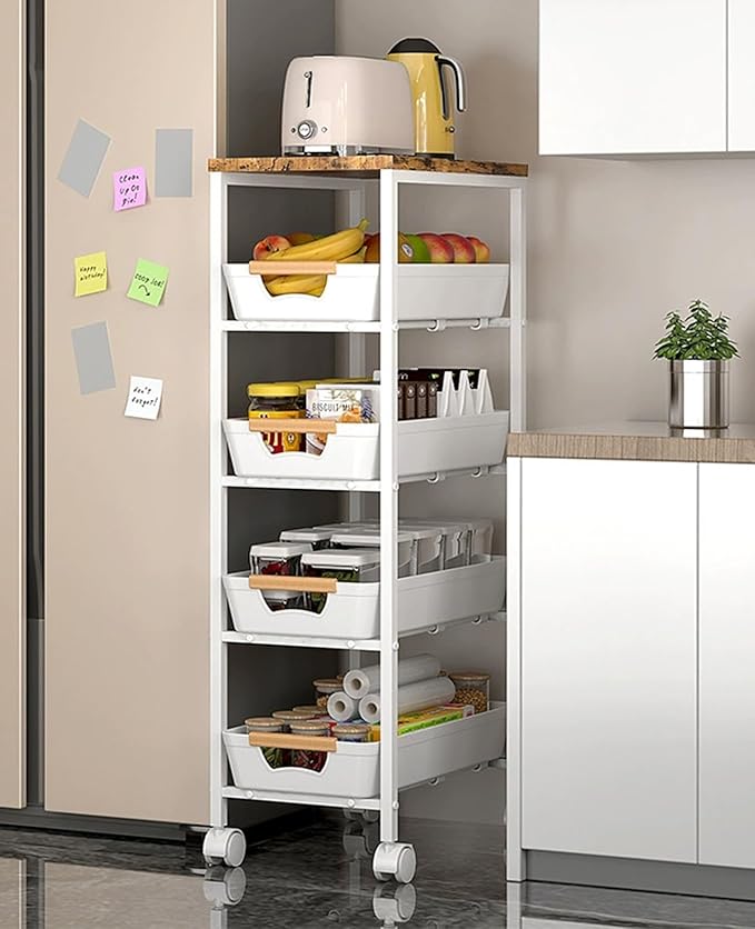 Aupekro 5-Tier Rolling Storage Cart - Image 7