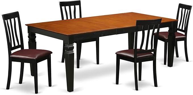 East West Furniture LGAN5-BCH-LC 5 Piece Dining Room Furniture Set Includes a by EastWestFurniture