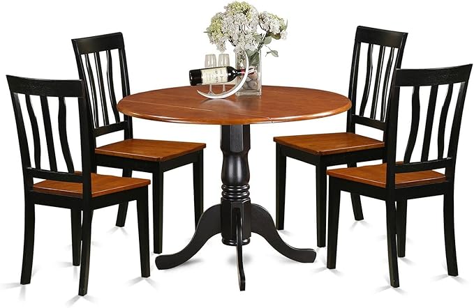 East West Furniture DLAN5-BCH-W 5 Piece Dinette Set by EastWestFurniture