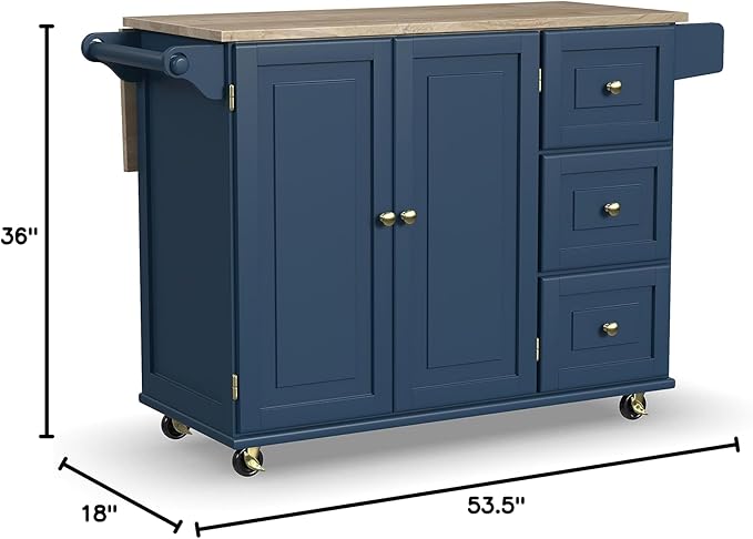 Homestyles Mobile Kitchen Island Cart - Image 9