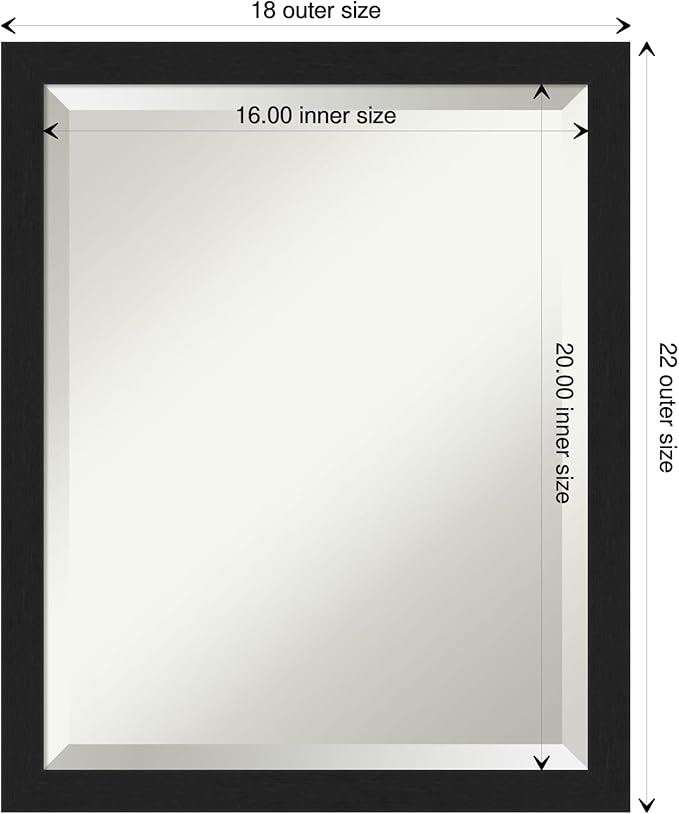Amanti Art Black Bathroom Mirror - Image 4