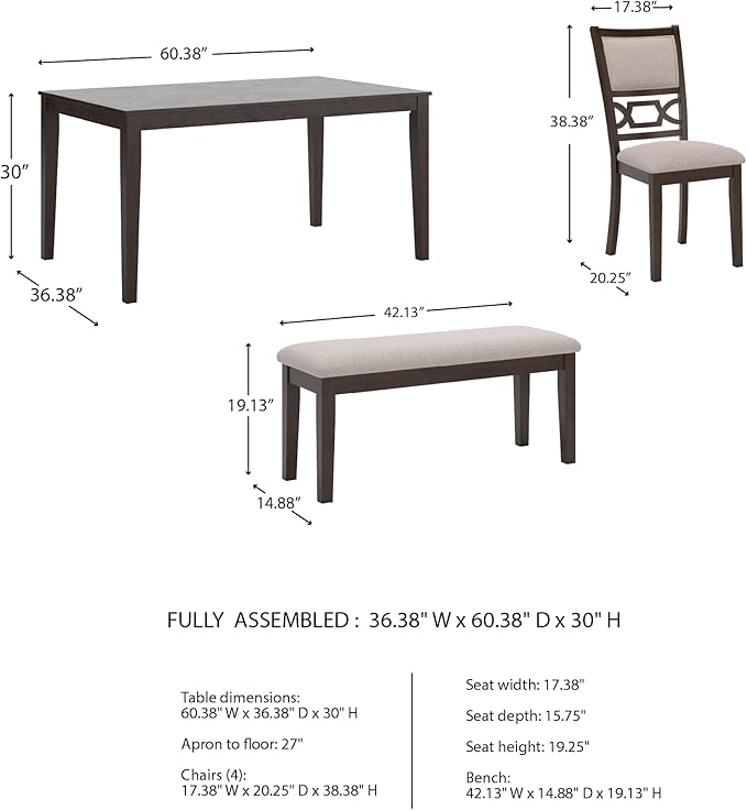 Signature Design by Ashley Langwest Transitional Diamond Patterned Dining Table - Image 6