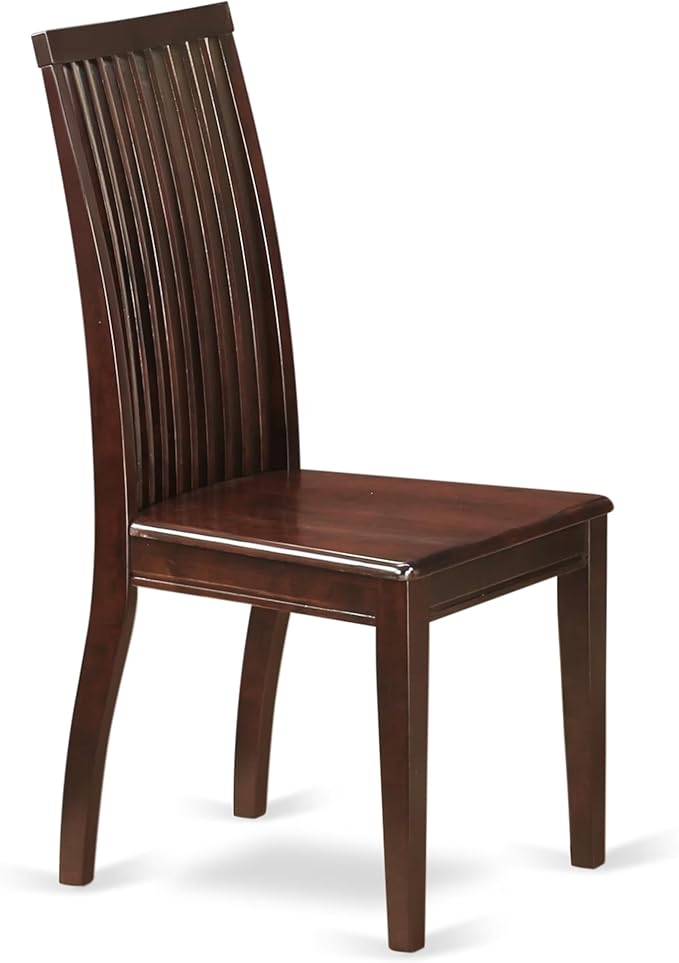 East West Furniture ANIP3-MAH-W 3 Piece Dining Set Contains a Round Dining Room - Image 4