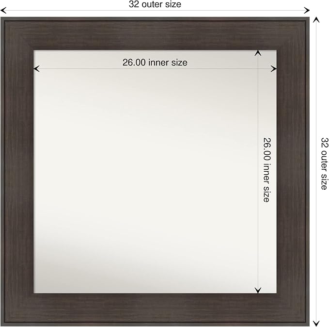 Amanti Art Brown Bathroom Mirror - Image 4