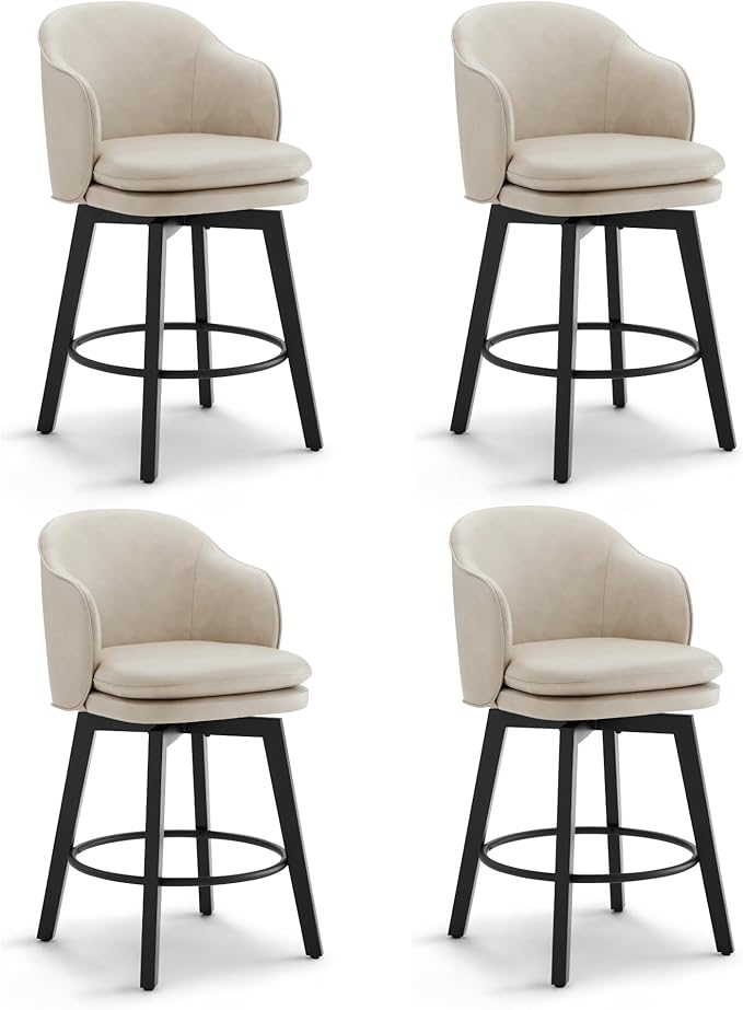 Counter Height Barstools 26 inch Upholstered Swivel Bar Stools by Kislot