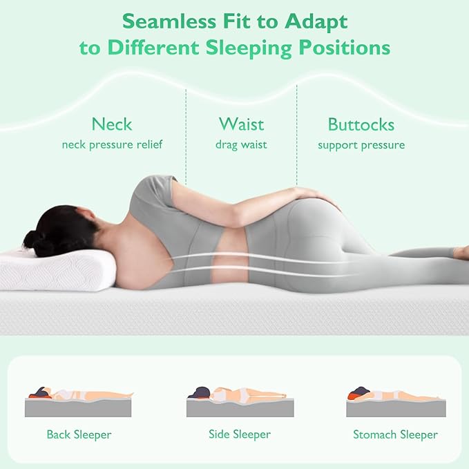 FDW | 6 Inch Twin XL Mattress | Medium Firm | Gel Memory Foam Mattress | White - Image 5