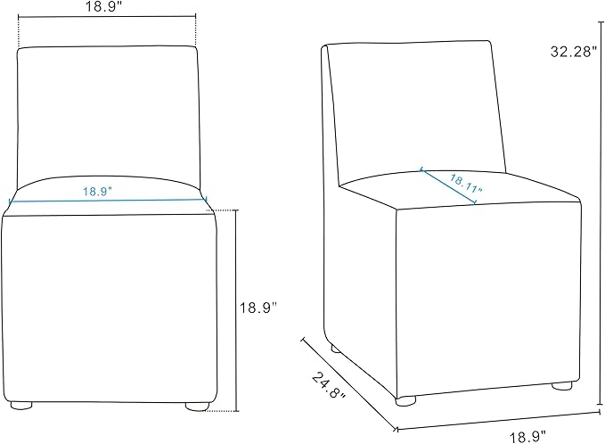 Manhattan Comfort Anna Square Modern Dining Chair - Image 4