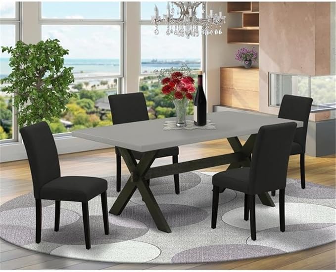 East West Furniture X697AB624-5 5 Piece Kitchen Table Set Includes a Rectangle - Image 2