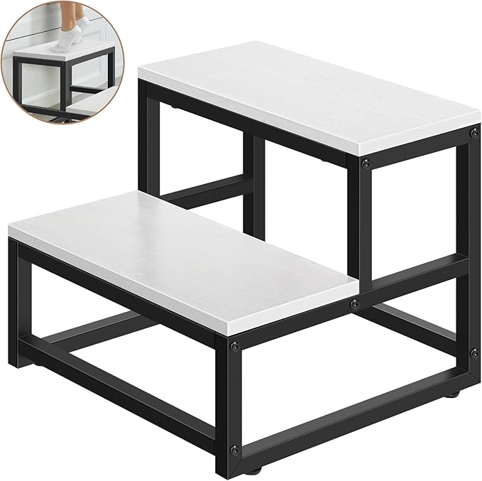 Wood and Metal 2 Step Stool for Adults & Kids – Heavy Duty Rustic Step Stools - Image 8