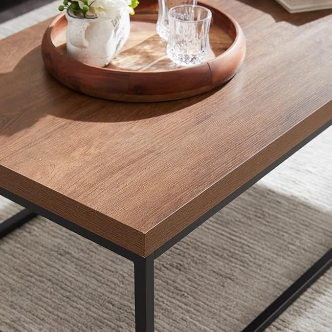 CENSI 47-Inch Dark Walnut Coffee Table - Image 5