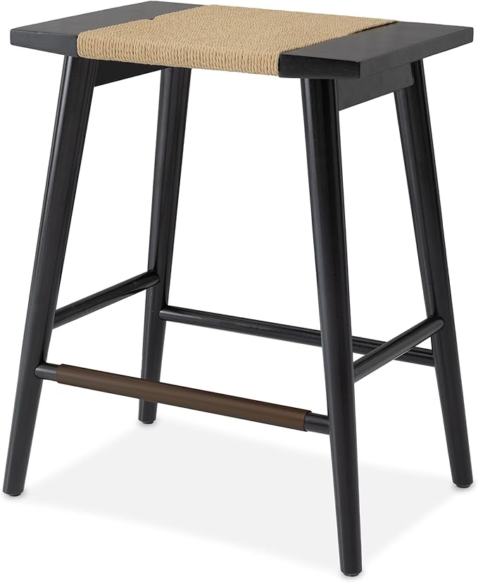 Thor Wicker Counter Height Wooden Counter Stool - Image 5