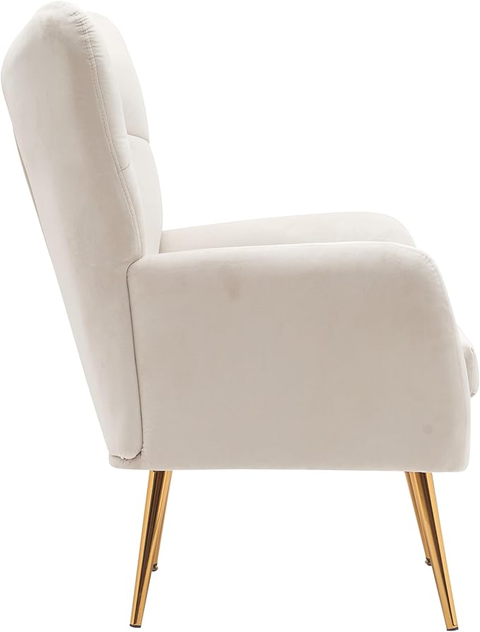 Container Furniture Direct Modern Chic Mid-Century Velvet Accent Armchair - Image 11