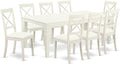 East West Furniture LGBO9-LWH-LC 9 Piece Kitchen Table Set Includes a Rectangle by EastWestFurniture