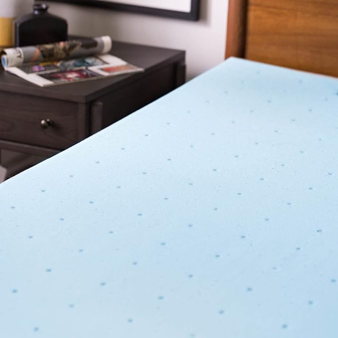 LUCID 3-inch Ventilated Gel Memory Foam Mattress Topper - Image 3