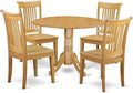 East West Furniture DLPO5-OAK-W 5 Piece Modern Dining Table Set Includes a by EastWestFurniture