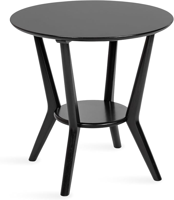 Kate and Laurel Nylah Round Wooden Side Table; 24 x 24 x 24; Black; Modern by KateandLaurel