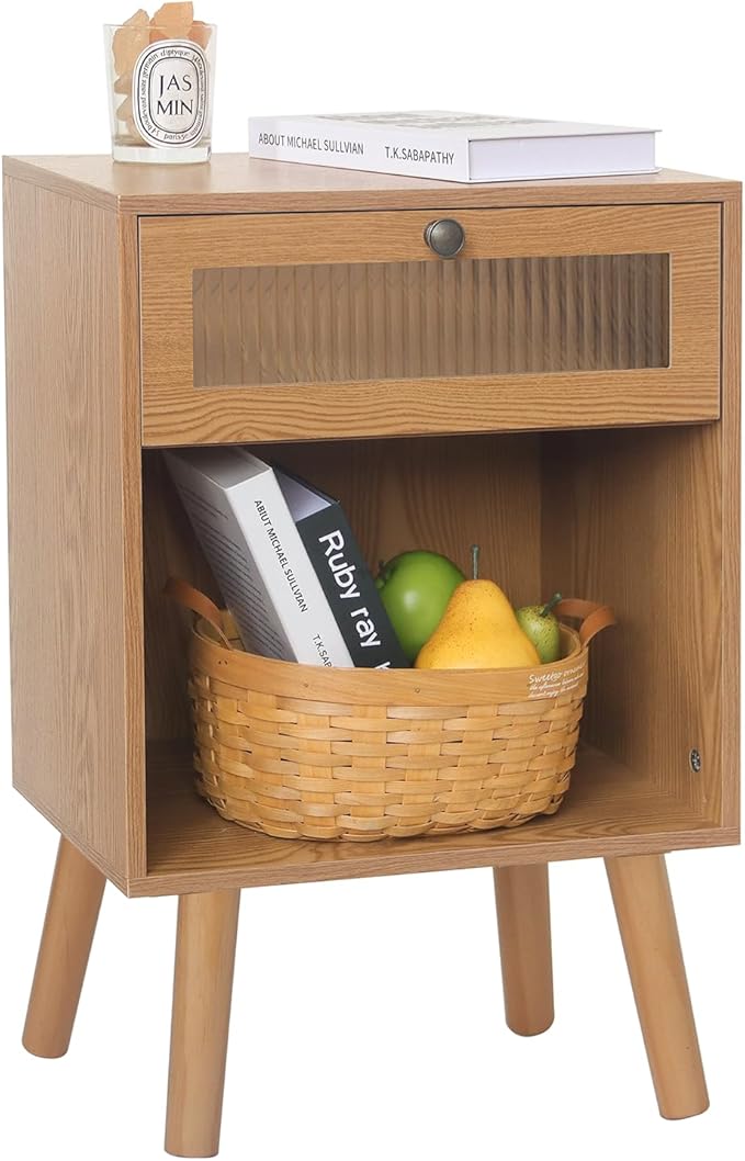 AWASEN Mid Century Nightstand, Bedside Table - Image 8