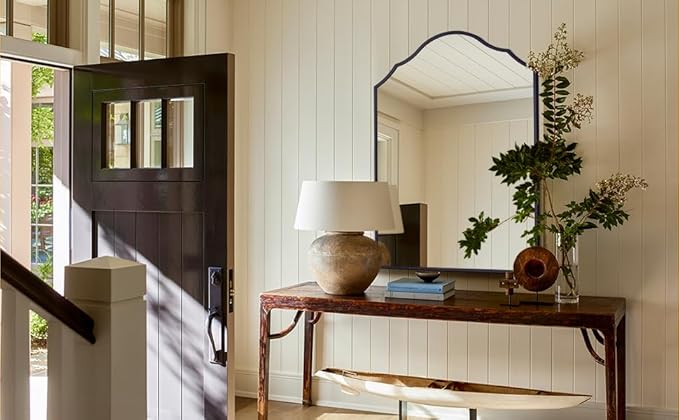 Arched Mirror Wall Decor, Scalloped Entryway Mirror, - Image 5