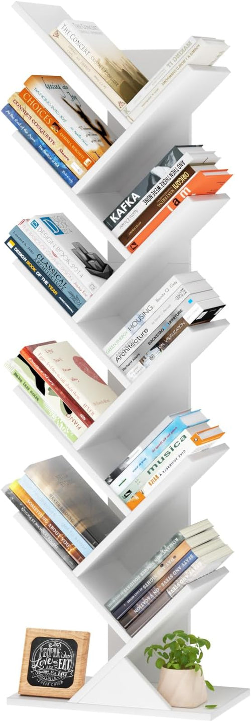 10 Tier Tree Book Shelf, Floor Standing Wood Bookshelf by SHEEPAM