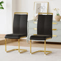 Dining Chairs Set of 2, Faux Leather Dining Chairs by Gopop
