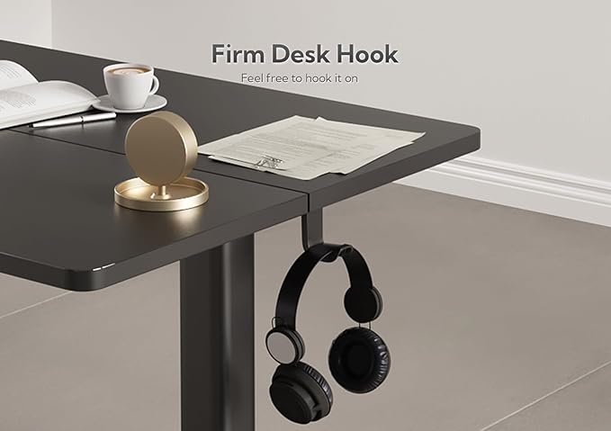 YDN Standing Desk with Keyboard Tray, 48 Inch Height Adjustable Desk with Cable - Image 9