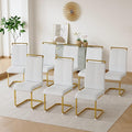 Dining Chairs Set of 8, Faux Leather by Gopop