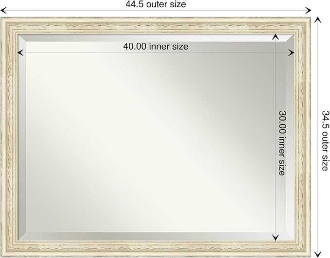 Amanti Art White Bathroom Mirror - Image 4