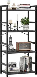 NUMENN 4 Tier Small Bookshelf, Industrial Bookcase Shelf Storage Organizer by NUMENN