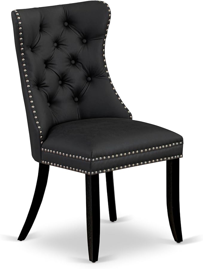 East West Furniture LGDA7-BLK-12 7 Piece Dinette Set Contains a Rectangle - Image 8