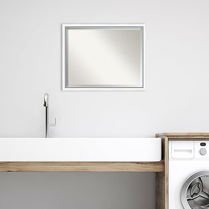 Amanti Art White Bathroom Mirror - Image 6