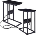 VECELO C Shaped End Side Table by VECELO