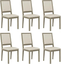 COLAMY Wood Dining Chairs Set of 6, Mid Century Modern Upholstered Kitchen by COLAMYINC