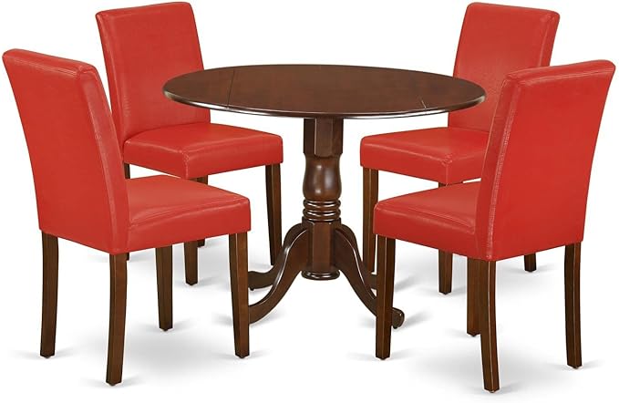 East West Furniture DLAB5-MAH-72 5 Piece Dinette Set by EastWestFurniture