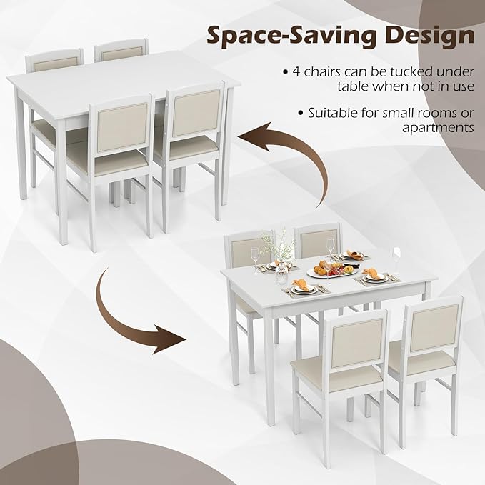 Giantex 5-Piece Dining Table Set - Image 7