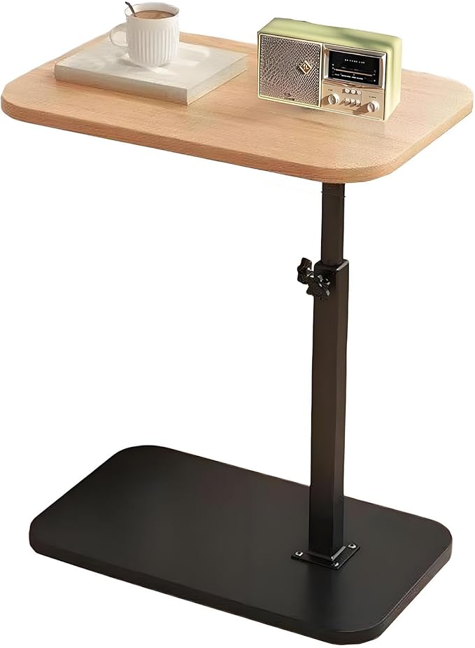 C End Table Adjustable Height, C Shaped Side Tables Living Room and Bedroom by Unknown