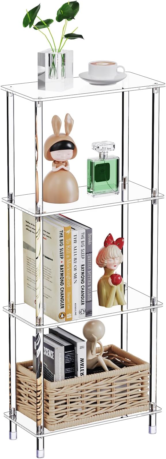 Clear Acrylic Narrow Side Table by Bkemiy