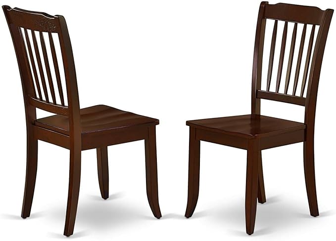 East West Furniture DLDA3-MAH-W 3 Piece Kitchen Table Set - Image 3