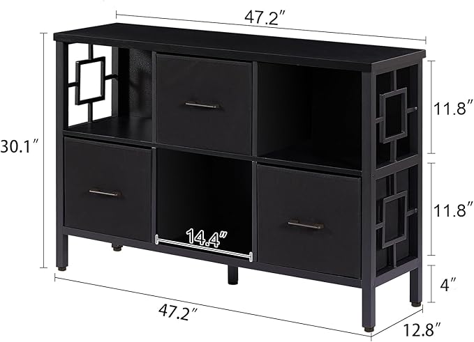 HOMISSUE 6 Cube Storage Organizer Shelf, Rustic Short Bookshelf - Image 2