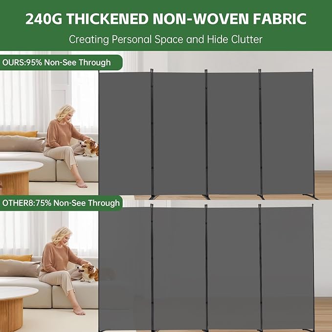YASRKML Room Divider Folding Privacy Screens, Portable Room Divider Panel 4 - Image 3