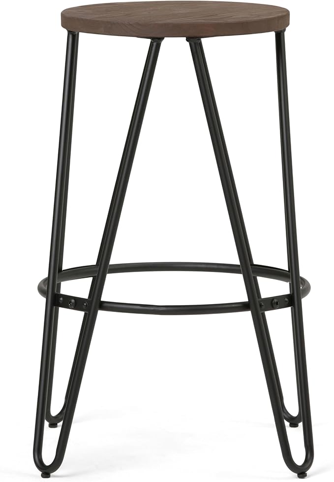 SIMPLIHOME Simeon Industrial Metal 26 inch Metal Counter Height Stool - Image 7