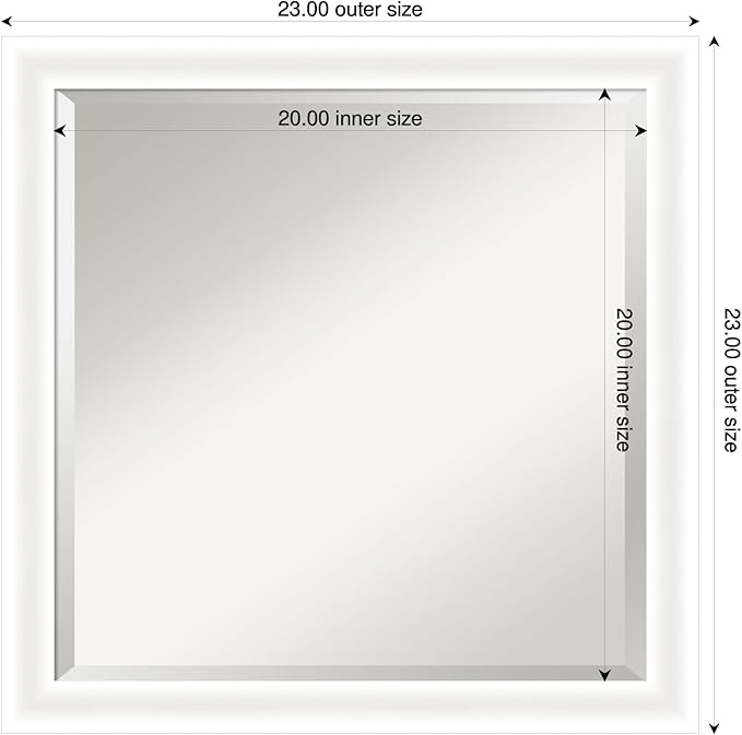 Amanti Art White Bathroom Mirror - Image 3