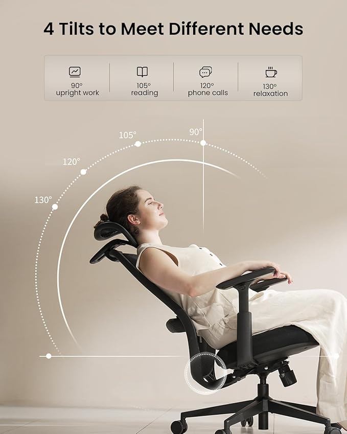 ProtoArc Ergonomic Office Chair – EC200 High-Back Mesh Computer Chair - Image 6