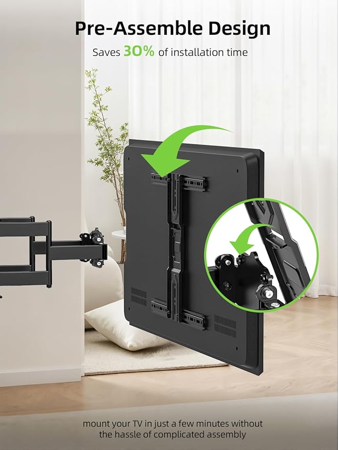 USX MOUNT Ultra Slim TV Wall Mount 37-75 Inch TVs Mount - Image 8