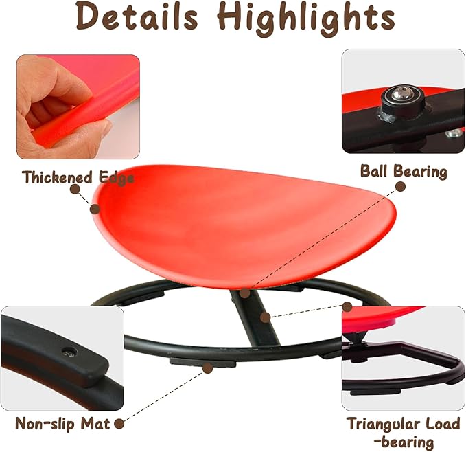 Kids Sensory Spinning Chair for Autism Ages 3+, Sit and Spin Swivel Chair for - Image 5